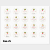 Berry Sweet Baby shower Aardbei Ronde Sticker (Vel)