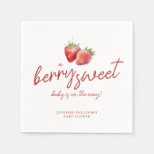Berry Sweet Baby shower Aardbei Servet (Voorkant)