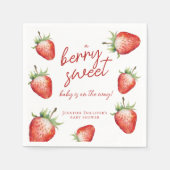 Berry Sweet Baby shower Aardbei Servet (Voorkant)