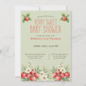 Berry Sweet Baby shower Aardbeien Kaart (Voorkant)