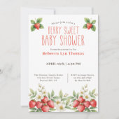 Berry Sweet Baby shower Aardbeien Kaart (Voorkant)