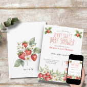 Berry Sweet Baby shower Aardbeien Kaart