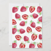 Berry Sweet | Baby shower aardbeienvruchten Kaart (Achterkant)
