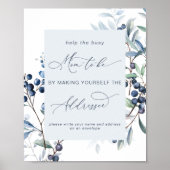 Berry Sweet Baby shower Adres een envelop Poster (Voorkant)