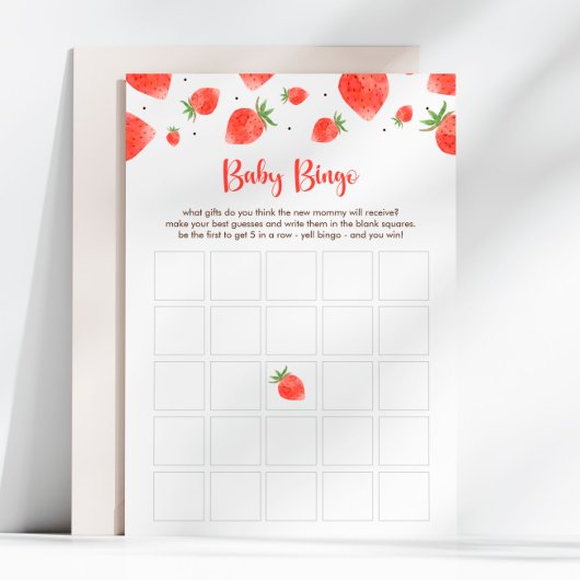 Berry Sweet Baby shower Baby Bingo spel Kaart
