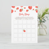 Berry Sweet Baby shower Baby Bingo spel Kaart (Staand voorkant)