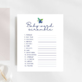 Berry Sweet Baby shower Baby Word Scramble spel