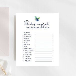 Berry Sweet Baby shower Baby Word Scramble spel