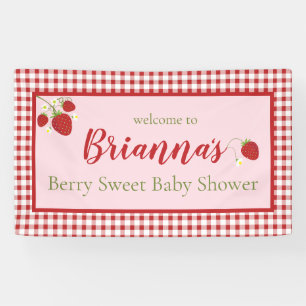 Berry Sweet Baby shower Banner   Roze en rood