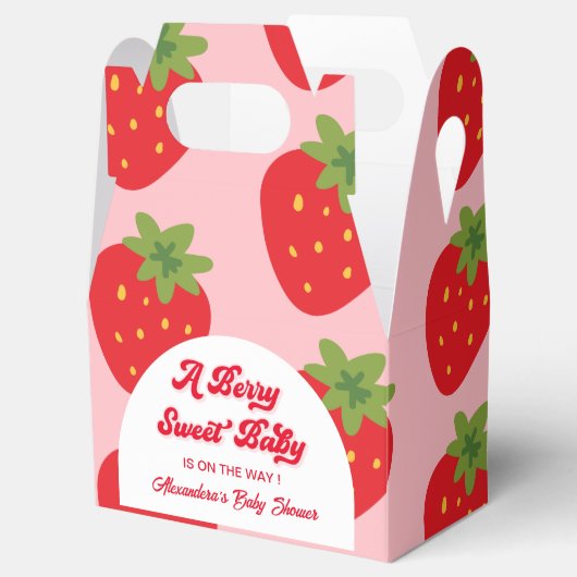 Berry Sweet Baby shower Bedankdoosjes (Geopend)