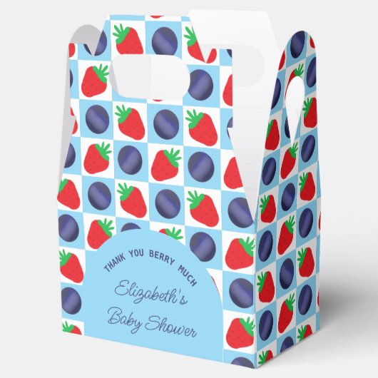 Berry Sweet Baby shower Bedankdoosjes (Geopend)