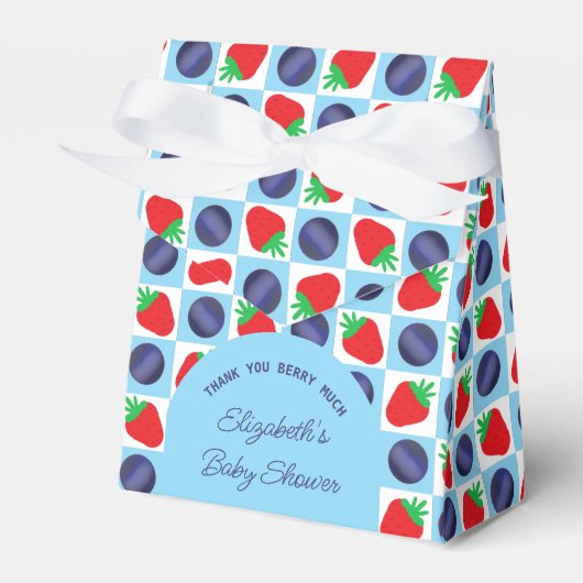 Berry Sweet Baby shower Bedankdoosjes (Voorkant Zijde)