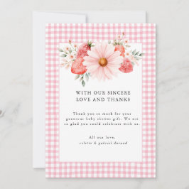 Berry Sweet Baby shower bedankje Bedankkaart