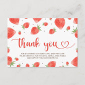Berry Sweet Baby shower bedankje Informatiekaartje (Voorkant)
