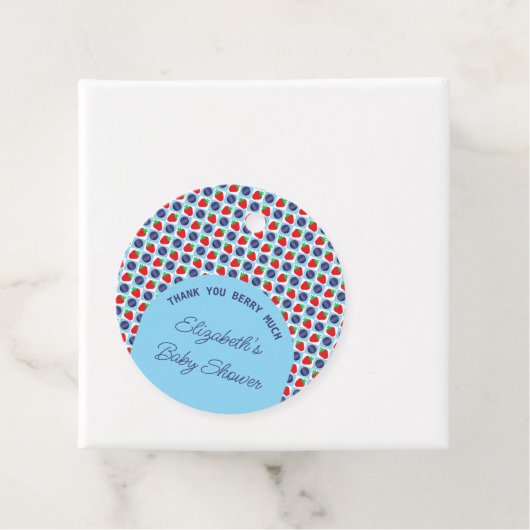 Berry Sweet Baby shower Bedankjes Labels (In situ)