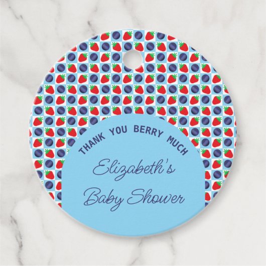 Berry Sweet Baby shower Bedankjes Labels (Voorkant)