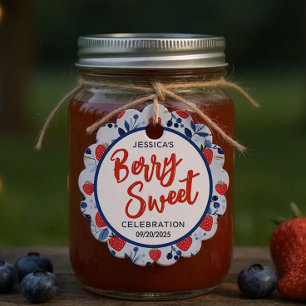 Berry Sweet Baby shower Bedankjes Labels