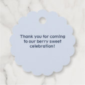 Berry Sweet Baby shower Bedankjes Labels (Achterkant)