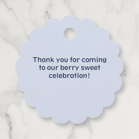 Berry Sweet Baby shower Bedankjes Labels (Achterkant)