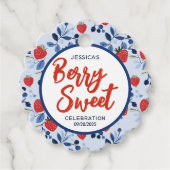 Berry Sweet Baby shower Bedankjes Labels (Voorkant)