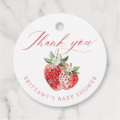 Berry Sweet Baby shower Bedankjes Labels (Achterkant)