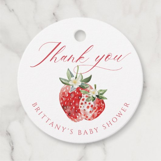 Berry Sweet Baby shower Bedankjes Labels (Voorkant)