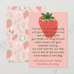 Berry Sweet Baby Shower Bedankkaart