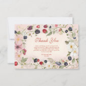 Berry Sweet Baby shower Bedankkaart (Voorkant)