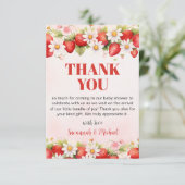 Berry Sweet Baby Shower Bedankkaart (Staand voorkant)