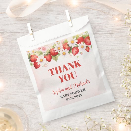 Berry Sweet Baby Shower Bedankzakje (Geknipt)