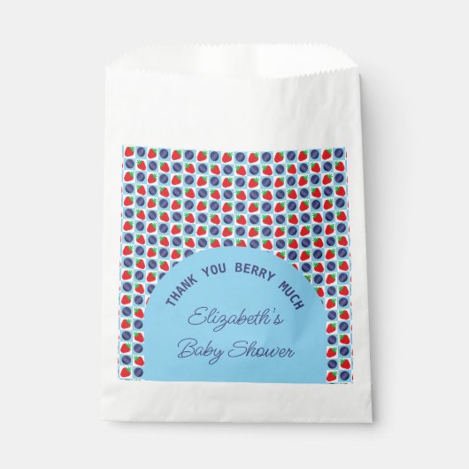 Berry Sweet Baby shower Bedankzakje (Voorkant)