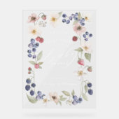 Berry Sweet Baby shower Berries & Flowers Welkom Acryl Bord (Voorkant)