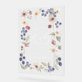 Berry Sweet Baby shower Berries & Flowers Welkom Acryl Bord (Hoek)