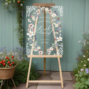 Berry Sweet Baby shower Berries & Flowers Welkom Acryl Bord