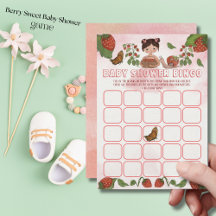Berry Sweet Baby shower Bingo spel