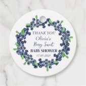 Berry Sweet Baby shower Blueberry Baby Meisje Jong Bedankjes Labels (Voorkant)