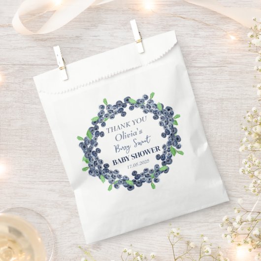 Berry Sweet Baby shower Blueberry Baby Meisje Jong Bedankzakje (Geknipt)