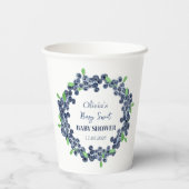 Berry Sweet Baby shower Blueberry Baby Meisje Jong Papieren Bekers (Achterkant)