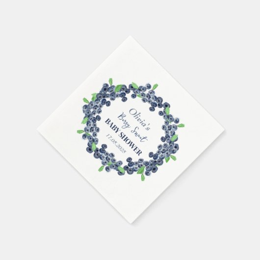 Berry Sweet Baby shower Blueberry Baby Meisje Jong Servet (Hoek)