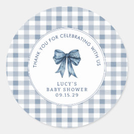 Berry Sweet Baby shower Blueberry Bow Dank u Ronde Sticker