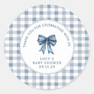 Berry Sweet Baby shower Blueberry Bow Dank u Ronde Sticker