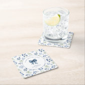 Berry Sweet Baby shower Blueberry Bow Kartonnen Onderzetters (Insitu)