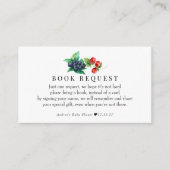 Berry Sweet Baby shower boeken voor Baby behuizing Informatiekaartje (Voorkant)