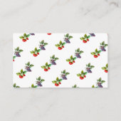 Berry Sweet Baby shower boeken voor Baby Informatiekaartje (Achterkant)