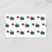 Berry Sweet Baby shower boeken voor Baby Informatiekaartje (Achterkant)