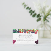 Berry Sweet Baby shower boeken voor Baby Informatiekaartje (Staand voorkant)