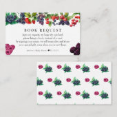 Berry Sweet Baby shower boeken voor Baby Informatiekaartje (Voorkant / Achterkant)