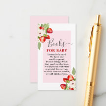 Berry Sweet Baby shower Boeken voor Baby Kaart