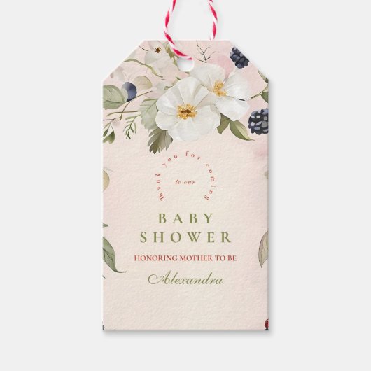 Berry Sweet Baby shower Cadeaulabel (Voorkant)