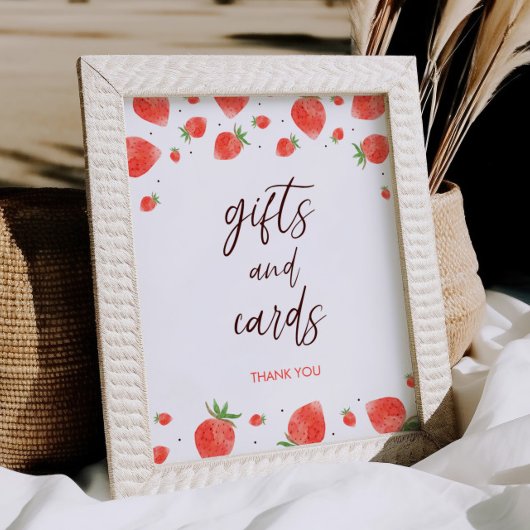 Berry Sweet Baby shower Cadeaus en Kaarten Teken Poster